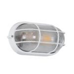 GLOBOSTAR® BOATLIGHT 61582 Vintage Φωτιστικό Καραβοχελώνα Τοίχου & Οροφής με Ντουί 1 x E27 AC 220-240V Αδιάβροχο IP65 - Λευκό Ματ - Μ21 x Π10.4 x Υ9cm - Image 3