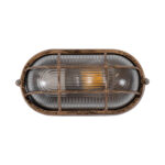 GLOBOSTAR® BOATLIGHT 61584 Vintage Φωτιστικό Καραβοχελώνα Τοίχου & Οροφής με Ντουί 1 x E27 AC 220-240V Αδιάβροχο IP65 - Χάλκινο Εφέ Σκουριάς Ματ - Μ21 x Π10.4 x Υ9cm - Image 4