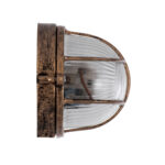 GLOBOSTAR® BOATLIGHT 61584 Vintage Φωτιστικό Καραβοχελώνα Τοίχου & Οροφής με Ντουί 1 x E27 AC 220-240V Αδιάβροχο IP65 - Χάλκινο Εφέ Σκουριάς Ματ - Μ21 x Π10.4 x Υ9cm - Image 5
