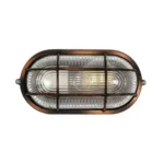GLOBOSTAR® BOATLIGHT 61622 Vintage Φωτιστικό Καραβοχελώνα Τοίχου & Οροφής με Ντουί 1 x E27 AC 220-240V Αδιάβροχο IP65 - Χάλκινο Παλαιωμένο Εφέ Σκουριάς Ματ - Μ21 x Π10.4 x Υ9cm - Image 4