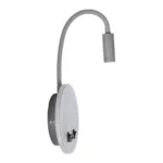 GLOBOSTAR® GOOSE 61694 Μοντέρνο Φωτιστικό Τοίχου - Απλίκα Ξενοδοχείου Reading Light με Φορτιστή USB 3A LED 6W 540lm 36° & 360° AC 220-240V IP20 Θερμό Λευκό 2700K - CREE XPE & Lumileds SMD Chip - Γκρι Ανθρακί Ματ - Μ15.5 x Π15 x Υ30.5cm - 3 Χρόνια Εγγύηση - Image 4