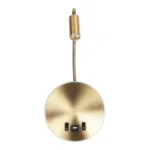 GLOBOSTAR® GOOSE 61697 Μοντέρνο Φωτιστικό Τοίχου - Απλίκα Ξενοδοχείου Reading Light με Φορτιστή USB 3A LED 6W 540lm 36° & 360° AC 220-240V IP20 Θερμό Λευκό 2700K - CREE XPE & Lumileds SMD Chip - Χρυσό Βούρτσας - Μ15.5 x Π15 x Υ30.5cm - 3 Χρόνια Εγγύηση - Image 3