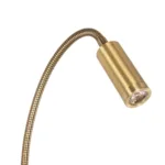 GLOBOSTAR® GOOSE 61697 Μοντέρνο Φωτιστικό Τοίχου - Απλίκα Ξενοδοχείου Reading Light με Φορτιστή USB 3A LED 6W 540lm 36° & 360° AC 220-240V IP20 Θερμό Λευκό 2700K - CREE XPE & Lumileds SMD Chip - Χρυσό Βούρτσας - Μ15.5 x Π15 x Υ30.5cm - 3 Χρόνια Εγγύηση - Image 5