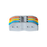 GloboStar® FAST-CONNECT 69912 Τριπλή Κλέμα Ταχείας Σύνδεσης & Διακλάδωσης Καλωδίων - 3 x Είσοδοι & 3 x Έξοδοι με Συμβατή Διατομή Καλωδίων 0.08mm² έως 2.5mm² - 250V/4KV 32A Max IP20 - Γκρι - Μ4 x Π4 x Υ1.5cm - Πακέτο 5 Τεμαχίων - Image 3