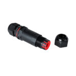 GloboStar® FAST-CONNECT 69916 Διπλός Ι Σύνδεσμος Ταχείας Σύνδεσης & Διακλάδωσης Καλωδίων - 1 x Είσοδος & 1 x Έξοδος - Εσωτερική Τριπλή Κλέμα με Συμβατή Διατομή Καλωδίων 3 x 0.5mm² έως 3 x 4mm² - 450V 24A Max Αδιάβροχο IP68 - Μαύρο - Μ3 x Π3 x Υ10.5cm - Image 3