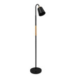 GLOBOSTAR® RIBBON 01585 Μοντέρνο Επιδαπέδιο Φωτιστικό με Ντουί 1 x E27 AC 220-240V IP20 - Μαύρο & Μπεζ - Μ13 x Π13 x Υ164cm - Image 2