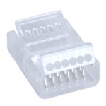 GLOBOSTAR® STRIPCON 70690 Ταχυσύνδεσμος για RGBW+WW Ταινία LED 12mm σε 6 Καλώδια IP20 - Διάφανο - Μ2.1 x Π1.3 x Υ0.7cm - Image 2