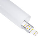 GLOBOSTAR® ALP-ROUND TUBIT 70855-3M Επιφανειακό & Κρεμαστό Προφίλ Αλουμινίου με Λευκό Γαλακτερό Πατητό Κάλυμμα για Ταινίες LED IP20 - Ασημί & Λευκό - Μ300 x Π6 x Υ6cm - Image 2