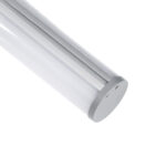 GLOBOSTAR® ALP-ROUND TUBIT 70855-3M Επιφανειακό & Κρεμαστό Προφίλ Αλουμινίου με Λευκό Γαλακτερό Πατητό Κάλυμμα για Ταινίες LED IP20 - Ασημί & Λευκό - Μ300 x Π6 x Υ6cm - Image 5