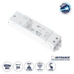 GLOBOSTAR® SKYDANCE-V1-L 71568 DC RF 2.4Ghz & Push Dimmer / Controller με 1 x 15A 480W Κανάλι DC 12-48V 15A 480W Max IP20 - RF 2.4Ghz & Push Dimming - Μ17.5 x Π4.5 x Υ2.5cm - 5 Χρόνια Εγγύηση