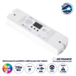GLOBOSTAR® SKYDANCE-D4C-L 73146 DC DMX Master Dimmer / Controller / Decoder Υψηλής Ταχύτητας με 4 x 1A 54W Κανάλια DC 12-48V 4A 216W Max IP20 - DMX512 & RDM - Μ17 x Π5 x Υ2.5cm - 5 Χρόνια Εγγύηση