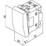 Μεσαίος Α/Ρ 1 θέσης Ιβουάρ 10ΑΧ 250V - Image 2