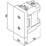 Πρίζα διπολική 1 θέσης  Λευκή 2Ρ 10Α 250V - Image 2