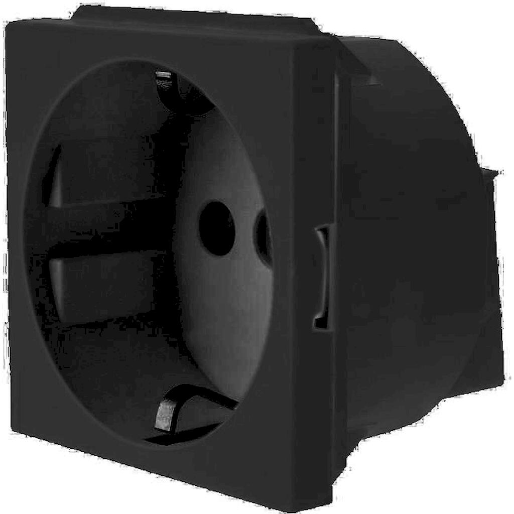 740508S_0 Πρίζα σουκο 2 θέσεων Μαύρη 2Ρ+Ε 16Α 250V - Image 1