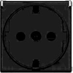 Πρίζα σουκο με καπάκι 2 θέσεων Μαύρη 2Ρ+Ε 16Α 250V - Image 3