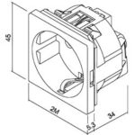Πρίζα δικτύου 1 θέσης Λευκή Cat.5e RJ45 UTP KS - Image 2