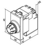 Προγραμματιζόμενος ρεοστάτης 40-400W/VA με περιστροφικό κομβίο ελέγχου και πιεζοδιακόπτη 1 θέσης  Μα - Image 2