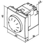 Προγραμματιζόμενος ρεοστάτης 40-400W/VA με περιστροφικό κομβίο ελέγχου και πιεζοδιακόπτη 2 θέσεων Λε - Image 2
