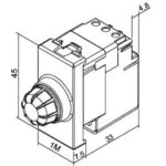 Προγραμματιζόμενος ρεοστάτης 15-180W/VA με περιστροφικό κομβίο ελέγχου και πιεζοδιακόπτη 1 θέσης Λευ - Image 2