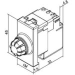 Προγραμματιζόμενος ρεοστάτης 10-100W/VA με περιστροφικό κομβίο ελέγχου και πιεζοδιακόπτη 1 θέσης Λευ - Image 2