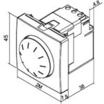 Προγραμματιζόμενος ρεοστάτης 10-100W/VA με περιστροφικό κομβίο ελέγχου και πιεζοδιακόπτη 2 θέσεων Λε - Image 2