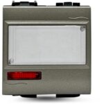 Μπουτόν επιγραφής με λυχνία 220V σατινέ