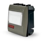 Μπουτόν επιγραφής με λυχνία 220V σατινέ - Image 3