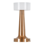 GloboStar® NANNA 76474 Επαναφορτιζόμενο Επιτραπέζιο Φωτιστικό Πορτατίφ LED 1.5W 105lm 120° DC 5V IP44 CCT Ultra Θερμό 1500K - Φυσικό Λευκό 4500K - Ψυχρό Λευκό 6000K Dimmable Χάλκινο & Λευκό Πλαστικό - Μ9 x Π9 x Υ21cm - 2 Χρόνια Εγγύηση - Image 2