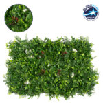 GLOBOSTAR® FERN 78407 Τεχνητό Πάνελ Φυλλωσιάς / Κάθετος Κήπος Ίληξ, Νάνος Φτέρη, Κοράλι & Κουφέα - Πράσινο - Μ60 x Π10 x Υ40cm