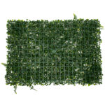 GLOBOSTAR® BOXWOOD 78409 Τεχνητό Πάνελ Φυλλωσιάς Κάθετος Κήπος Πυξάρι/Φτέρη/Περεσκία - Πράσινο - Μ60 x Π7 x Υ40cm - Image 4