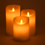 GLOBOSTAR® FIREFLAME 79555 Διακοσμητικό Κερί Παραφίνης με Εφέ Κινούμενης Φλόγας & IR Ασύρματο Χειριστήριο LED 0.5W 25lm 120° DC 3V με 2xAA Μπαταρίες IP20 Θερμό Λευκό 2700K Dimmable - Μπεζ -Μ7.5 x Π7.5 x Υ15cm - Πακέτο 3 Τεμαχίων - 1 Χρόνο Εγγύηση - Image 5