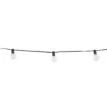GLOBOSTAR® TWILIGHT 79669 Μοντέρνο Φωτιστικό Κήπου Γιρλάντα 14.5m με 50 Λάμπες LED 30W 2700lm 360° DC 3.6V με Φωτοβολταϊκό Panel 5.5V 5W & Επαναφορτιζόμενη Μπαταρία Li-ion 3.7V 3x18650 6600mAh Αδιάβροχο IP65 Θερμό Λευκό 2700Κ Dimmable - Sanan SMD Chip - Μαύρο & Διάφανο - Μ1450 x Π4 x Υ7cm - 2 Χρόνια Εγγύηση - Image 3