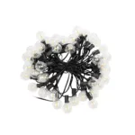 GLOBOSTAR® TWILIGHT 79669 Μοντέρνο Φωτιστικό Κήπου Γιρλάντα 14.5m με 50 Λάμπες LED 30W 2700lm 360° DC 3.6V με Φωτοβολταϊκό Panel 5.5V 5W & Επαναφορτιζόμενη Μπαταρία Li-ion 3.7V 3x18650 6600mAh Αδιάβροχο IP65 Θερμό Λευκό 2700Κ Dimmable - Sanan SMD Chip - Μαύρο & Διάφανο - Μ1450 x Π4 x Υ7cm - 2 Χρόνια Εγγύηση - Image 4