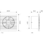 Εξαεριστήρας λευκός 15W 102mᶟ/h 125mm - Image 2