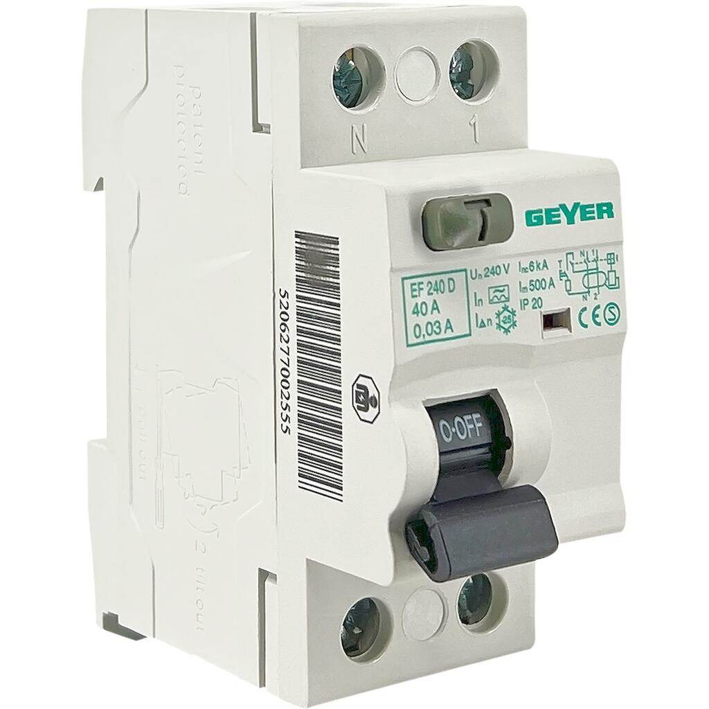 EF240D_0 Ρελέ διαρροής 2P 40A 30mA Τύπος A - Image 1