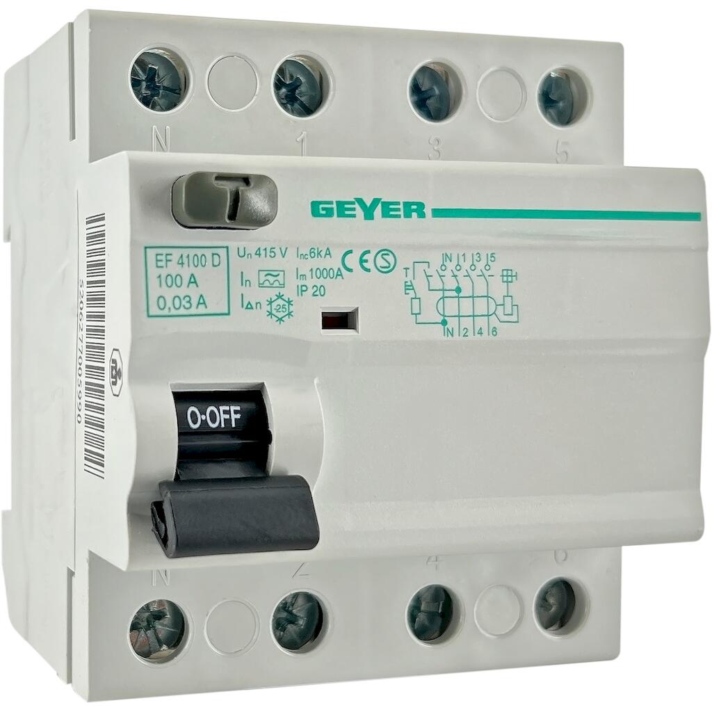 EF4100D_0 Ρελέ διαφυγής 4P 100A 30mA A - Image 1