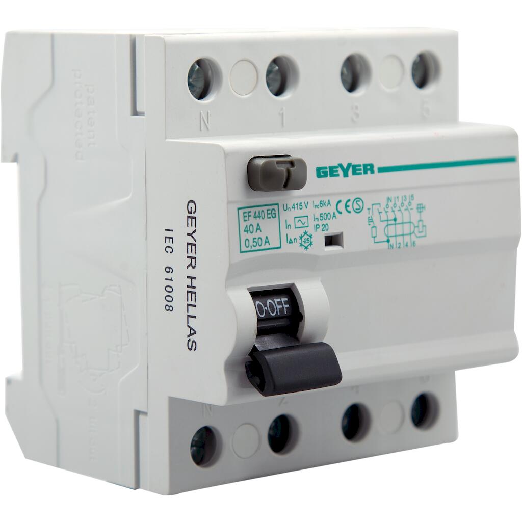 EF440EG_0 Ρελέ διαρροής 4P 40A 300mA Τύπος AC - Image 1
