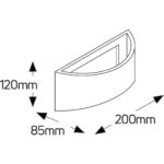 Γύψινη απλίκα Up-Down glass L200 G9 - Image 2