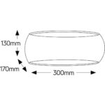 Γύψινη απλίκα Up-Down L300 E14 300x130mm - Image 2