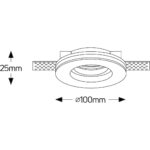 Γύψινο στρογγυλό spot GU10 Φ100mm - Image 2