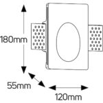 Γύψινο στρογγυλό steplight 1xGU10 120x180mm - Image 2