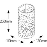 Γύψινη στρογγυλή απλίκα Up-Down DOT G9 120x230mm - Image 2