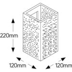 Γύψινη τετράγωνη απλίκα Up-Down DOT G9 120x220mm - Image 2