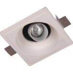 Γύψινο spot ρυθμιζόμενο τετράγωνο 1xGU10 170x170mm