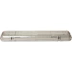 Φωτιστικό LED Τ8 2x0.6m IP65 πλαστικά clips