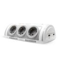 Πολύπριζο 6 θέσεων με διακόπτη 2 USB 1A  RJ11 RJ45 - Image 2