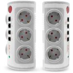Πολύπριζο 6 θέσεων με διακόπτη 2 USB 1A  RJ11 RJ45 - Image 3