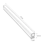 GLOBOSTAR® HEXON GLB-101-0087 Γραμμικό Επεκτεινόμενο DIY Φωτιστικό Οροφής LED 9W 1125lm 120° AC 220-240V IP20 Φυσικό Λευκό 4000K - Sanan SMD Chip - Ασημί - Μ57 X Π2 X Υ3.5cm - 3 Χρόνια Εγγύηση - Image 5