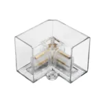 GLOBOSTAR® HEXON GLB-101-0094 Σύνδεσμος Γ 90° AC 220-240V IP20 - Διάφανο - Μ4.5 x Π4.5 x Υ4cm