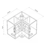GLOBOSTAR® HEXON GLB-101-0094 Σύνδεσμος Γ 90° AC 220-240V IP20 - Διάφανο - Μ4.5 x Π4.5 x Υ4cm - Image 3